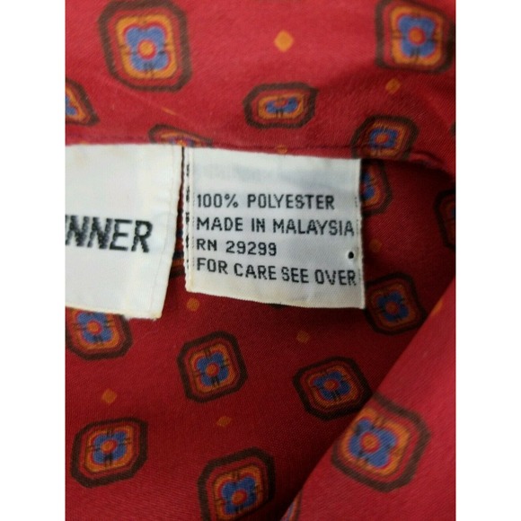 Alfred Dunner Pleat Front Secretary Blouse Red 12 - Picture 8 of 9